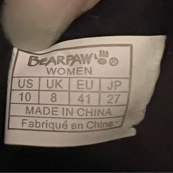 Bearpaw SZ woman’s 9, black suede leather, snow boot. - Picture 7 of 12